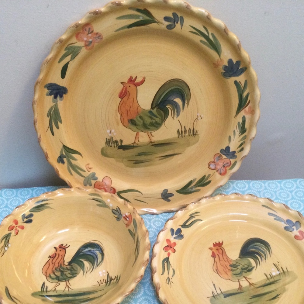 Rooster Dinnerware/ Rooster plates